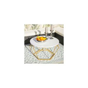 HowHomely Kávésasztal DIAMOND 40x70 cm arany/fehér