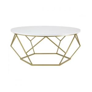 HowHomely Kávésasztal DIAMOND 41,5x90 cm arany/fehér