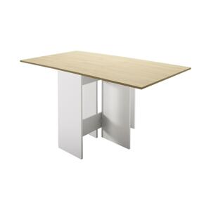 Adore Furniture Összehajtható étkezőasztal 75x140 cm barna/fehér