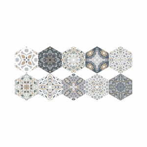 Floor Stickers Hexagons Emilana 10 db-os padlómatrica szett, 40 x 90 cm - Ambiance