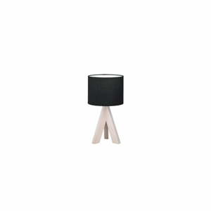 Ging fekete asztali lámpa fából és szövetből, magasság 31 cm - Trio
