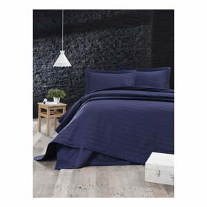 Monart sötétkék szteppelt könnyű ágytakaró, 220 x 240 cm - Mijolnir