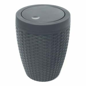 Rattan Bath Bin Charcoal szürke fürdőszobai kosár, 5 l - Addis