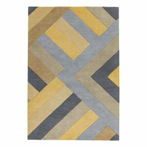 Big Zig szürke-sárga szőnyeg, 200 x 290 cm - Asiatic Carpets