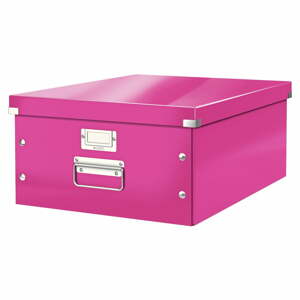 Universal rózsaszín tárolódoboz, hossz 48 cm Click&Store - Leitz