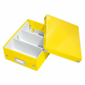 Office sárga rendszerező doboz, hossz 28 cm Click&Store - Leitz