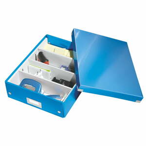 Office kék rendszerező doboz, hossz 37 cm Click&Store - Leitz