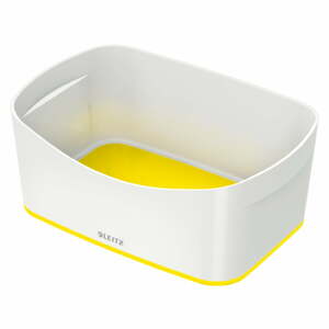 MyBox fehér-sárga asztali tárolódoboz, hossz 24,5 cm MyBox - Leitz
