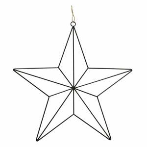Fekete vas csillag alakú karácsonyi dekoráció, hosszúság 38 cm - Boltze