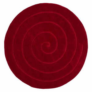 Spiral rubinvörös gyapjú szőnyeg, ⌀ 180 cm - Think Rugs