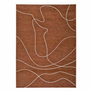 Doodle sötét narancssárga pamutkeverék kültéri szőnyeg, 57 x 110 cm - Universal