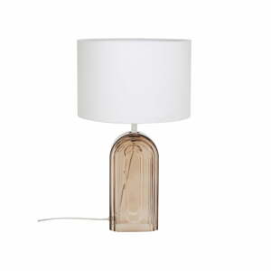 Bela bézs-fehér üveg asztali lámpa, magasság 50 cm - Westwing Collection