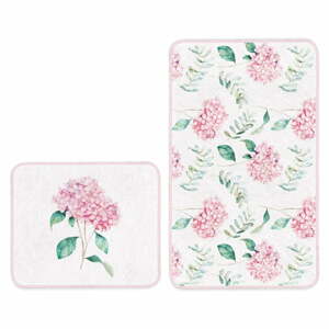 Fehér-rózsaszín fürdőszobai kilépő szett 2 db-os 60x100 cm BPS290 – Mila Home