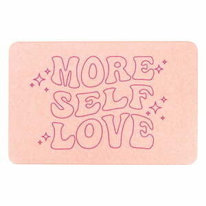 Világos rózsaszín fürdőszobai kilépő 39x60 cm More Self Love – Artsy Doormats