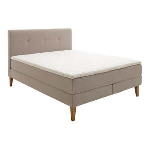 Bézs boxspring ágy 160x200 cm Stockholm – Meise Möbel