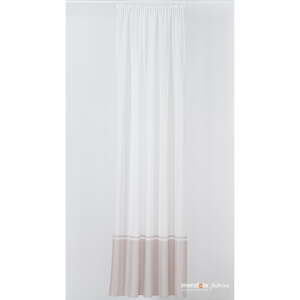 Fehér-rózsaszín átlátszó függöny 300x260 cm Sanova – Mendola Fabrics