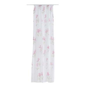 Fehér-rózsaszín átlátszó függöny 140x255 cm Judie – Mendola Fabrics