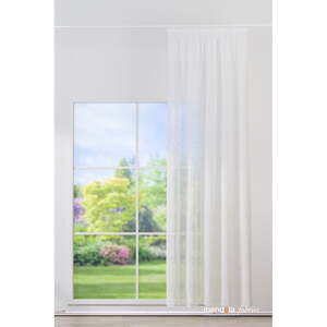 Fehér átlátszó függöny 140x260 cm Diamante – Mendola Fabrics