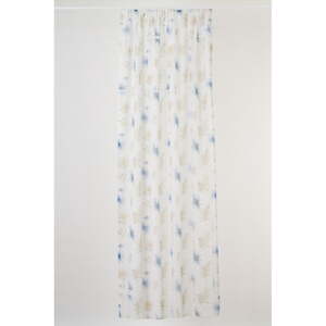 Fehér-kék átlátszó függöny 140x260 cm Tropical – Mendola Fabrics