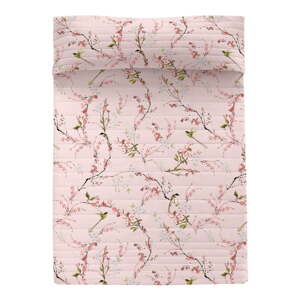 Rózsaszín pamut steppelt ágytakaró 240x260 cm Chinoiserie – Happy Friday