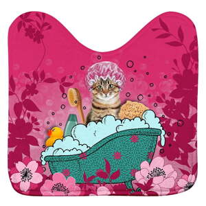 Rózsaszín fürdőszobai kilépő WC-hez 45x45 cm Chatibulle – douceur d'intérieur