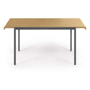 Natúr színű bővíthető étkezőasztal tölgyfa asztallappal 80x160 cm Nadyria – Kave Home