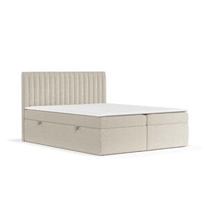 Bézs ágyneműtartós boxspring ágy 140x200 cm Spencer – Maison de Rêve