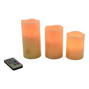 LED gyertyák 3 darabos készletben (magasság 10 cm) - Hilight