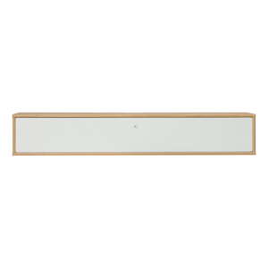 Fehér-natúr színű TV-állvány tölgyfa dekorral 133x22 cm Mistral – Hammel Furniture