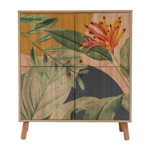 Natúr színű szekrény tölgyfa dekorral 95x111 cm Multilux – Kalune Design