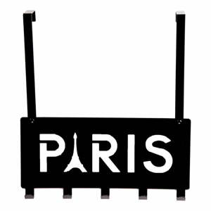 Paris fekete, ajtóra akasztható fogas 5 akasztóval - Compactor