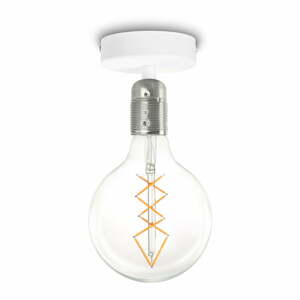 Uno fehér mennyezeti lámpa, ezüstszínű foglalattal - Bulb Attack