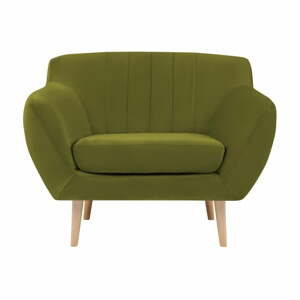 Sardaigne zöld bársony fotel - Mazzini Sofas
