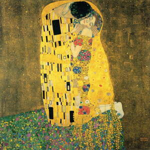 Gustav Klimt - The Kiss másolat, 60 x 60 cm